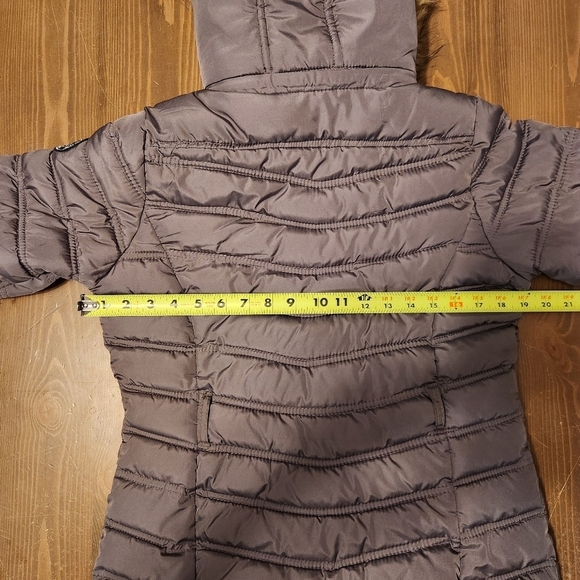 US POLO ASSN New York Womens Jacket Size S With Furry Removeable Hood Grey - Picture 9 of 16